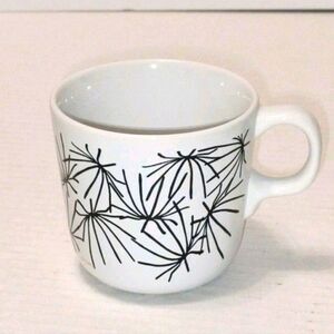 IKEA Ungdom 7oz mug black white tea expresso cup Starburst design print pattern